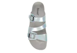 Bjorndal Womens Delaney Footbed Sandal - Silver -Shoe Sales Store US 01 203311 05