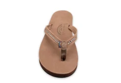 Rainbow Sandals Womens Crystal Collection Flip Flop Sandal - Brown -Shoe Sales Store US 01 203323 02