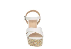 Michael By Michael Shannon Womens Luna Wedge Sandal - White -Shoe Sales Store US 01 203329 02