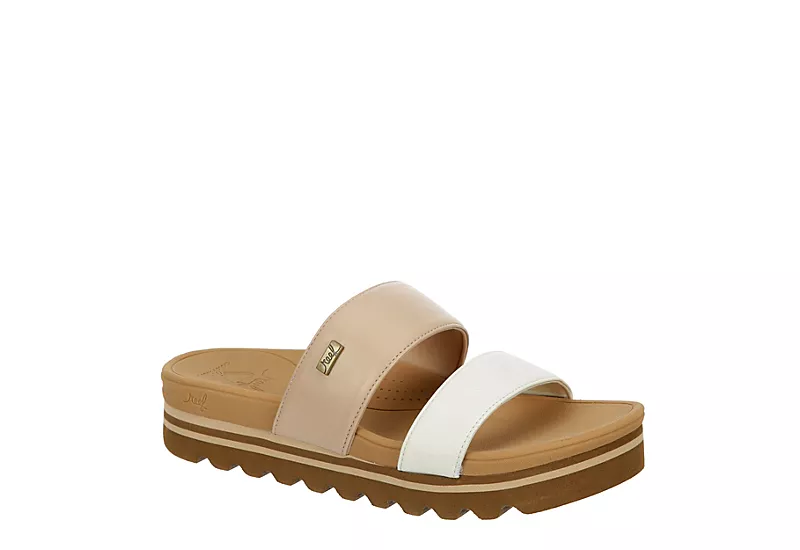 Reef Womens Banded Horizon Hi Slide Sandal - Sand 3 Reef Womens Banded Horizon Hi Slide Sandal - Sand