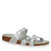 Birkenstock Womens Franca Vegan Footbed Sandal - Silver -Shoe Sales Store US 01 203366 00