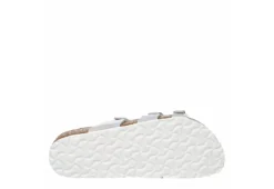 Birkenstock Womens Franca Vegan Footbed Sandal - Silver -Shoe Sales Store US 01 203366 06