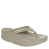 Oofos Womens Oomega Flip Flop Sandal - Khaki -Shoe Sales Store US 01 203392 00