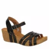 Bjorndal Womens Lily Wedge Sandal - Black -Shoe Sales Store US 01 203399 00