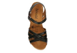 Bjorndal Womens Lily Wedge Sandal - Black -Shoe Sales Store US 01 203399 05