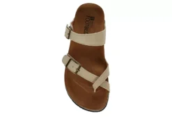 White Mountain Womens Gracie Footbed Sandal - Tan -Shoe Sales Store US 01 203417 05