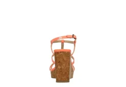 Michael By Michael Shannon Womens Natalia Wedge Sandal - Coral -Shoe Sales Store US 01 203419 04