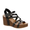 Xappeal Womens Maggy Wedge Sandal - Black -Shoe Sales Store US 01 203423 00