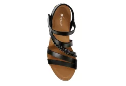 Xappeal Womens Maggy Wedge Sandal - Black -Shoe Sales Store US 01 203423 05