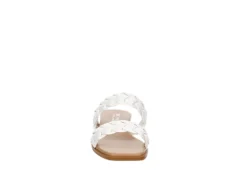 Michael By Michael Shannon Womens Patrice Wedge Sandal - White -Shoe Sales Store US 01 203429 02