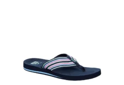 Reef Womens Spring Woven Flip Flop Sandal - Navy