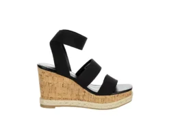 Madden Girl Womens Marandaa Wedge Sandal - Black -Shoe Sales Store US 01 203537 01