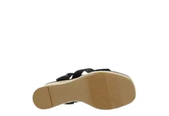 Madden Girl Womens Marandaa Wedge Sandal - Black -Shoe Sales Store US 01 203537 06