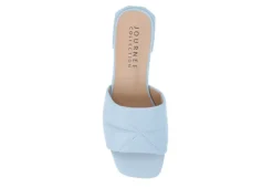 Journee Collection Womens Elidia Slip On Sandal - Blue -Shoe Sales Store US 01 203583 05