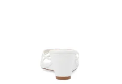 Journee Collection Womens Blayke Wedge Slip On Sandal - White -Shoe Sales Store US 01 203653 04