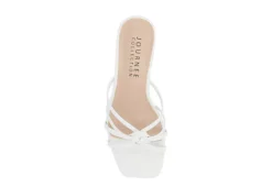 Journee Collection Womens Blayke Wedge Slip On Sandal - White -Shoe Sales Store US 01 203653 05
