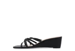 Journee Collection Womens Blayke Wedge Slip On Sandal - Black 12 Journee Collection Womens Blayke Wedge Slip On Sandal - Black -Shoe Sales Store US 01 203654 03
