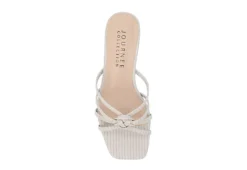 Journee Collection Womens Blayke Wedge Slip On Sandal - Beige -Shoe Sales Store US 01 203696 05