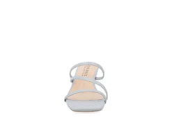 Journee Collection Womens Takarah Wedge Slip On Sandal - Blue -Shoe Sales Store US 01 203886 02