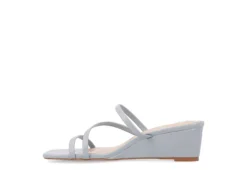 Journee Collection Womens Takarah Wedge Slip On Sandal - Blue -Shoe Sales Store US 01 203886 03