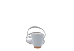 Journee Collection Womens Takarah Wedge Slip On Sandal - Blue -Shoe Sales Store US 01 203886 04