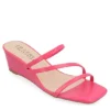 Journee Collection Womens Takarah Wedge Slip On Sandal - Pink 2 Journee Collection Womens Takarah Wedge Slip On Sandal - Pink -Shoe Sales Store US 01 203887 00