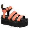 Dr. Martens Dr.martens Womens Blaire Quad Pisa Sandal - Coral -Shoe Sales Store US 01 204064 00