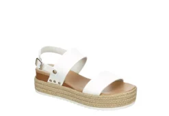 Xappeal Womens Amelia Wedge Sandal - White