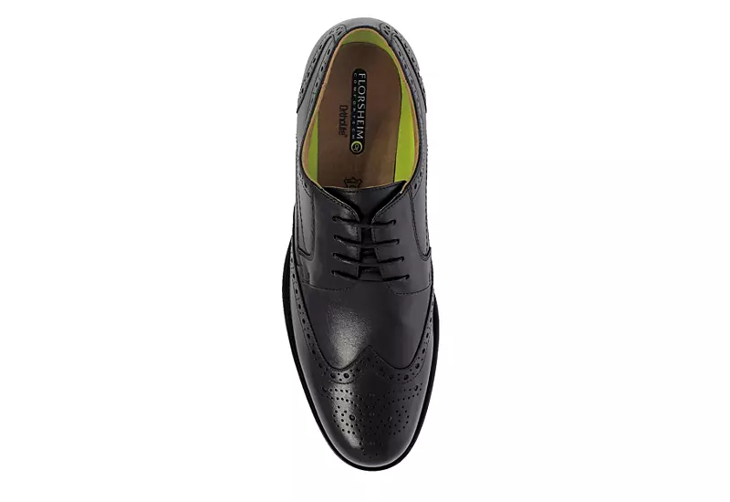 Florsheim Mens Midtown Wingtip Oxford - Black 8 Florsheim Mens Midtown Wingtip Oxford - Black - Image 6
