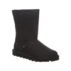 Bearpaw Womens Elle Short Vegan Fur Boot - Black -Shoe Sales Store US 01 300736 00
