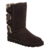 Bearpaw Womens Eloise Wide Calf Fur Boot - Chocolate -Shoe Sales Store US 01 300746 00