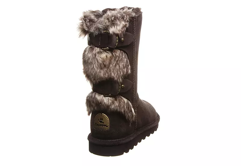 Bearpaw Womens Eloise Wide Calf Fur Boot - Chocolate 7 Bearpaw Womens Eloise Wide Calf Fur Boot - Chocolate - Image 5