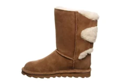 Bearpaw Womens Eloise Wide Calf Fur Boot - Tan -Shoe Sales Store US 01 300747 03