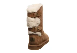 Bearpaw Womens Eloise Wide Calf Fur Boot - Tan -Shoe Sales Store US 01 300747 04