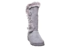 Bearpaw Womens Genevieve Fur Boot - Grey -Shoe Sales Store US 01 300752 02