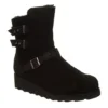 Bearpaw Womens Lucy Fur Wedge Boot - Black -Shoe Sales Store US 01 300778 00
