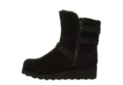 Bearpaw Womens Lucy Fur Wedge Boot - Black -Shoe Sales Store US 01 300778 03