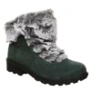 Bearpaw Womens Serenity Lace Up Fur Boot - Dark Green -Shoe Sales Store US 01 300809 00