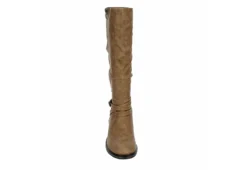 Xappeal Womens Nadeen Wide Calf Riding Boot - Taupe -Shoe Sales Store US 01 301863 02
