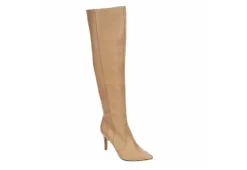 Xappeal Womens Miranda Wide Calf Over The Knee Boot - Latte