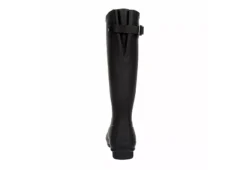Hunter Boots Llc Womens Original Back Adj Gloss Rain Boot - Black -Shoe Sales Store US 01 302431 04