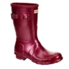 Hunter Boots Llc Womens Original Short Nebula Rain Boot - Burgundy -Shoe Sales Store US 01 302449 00