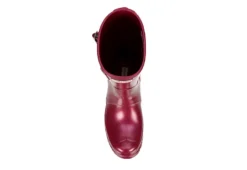 Hunter Boots Llc Womens Original Short Nebula Rain Boot - Burgundy -Shoe Sales Store US 01 302449 05