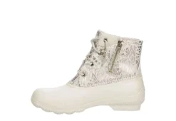 Sperry Womens Syren Gulf Metallic Animal Duck Boot - Ivory -Shoe Sales Store US 01 302508 03