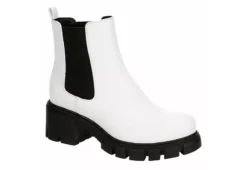 Madden Girl Womens Tessa Chelsea Boot - White