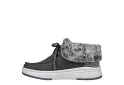 Skechers Womens Skipper Wave Cozy Queen Lace-up Fur Boot - Dark Grey -Shoe Sales Store US 01 302635 02