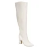 Michael By Michael Shannon Womens Camille Over The Knee Boot - Off White -Shoe Sales Store US 01 302767 00
