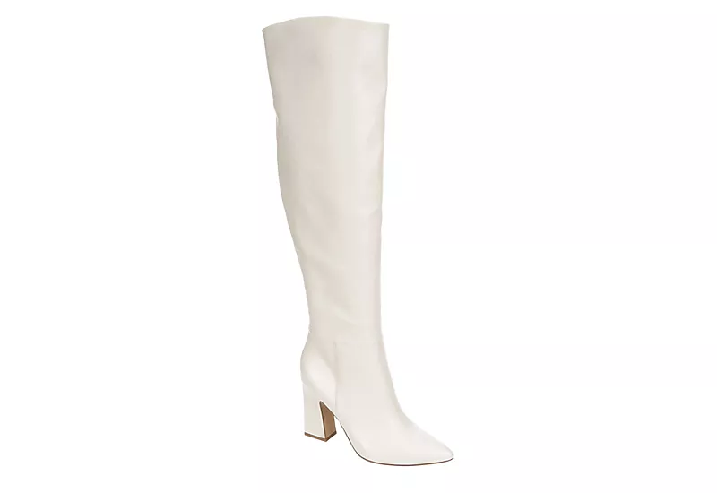 Michael By Michael Shannon Womens Camille Over The Knee Boot - Off White 3 Michael By Michael Shannon Womens Camille Over The Knee Boot - Off White