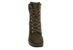 Limelight Womens Halle Lace-up Boot - Olive 11 Limelight Womens Halle Lace-up Boot - Olive -Shoe Sales Store US 01 302780 02