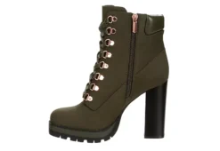 Limelight Womens Halle Lace-up Boot - Olive 12 Limelight Womens Halle Lace-up Boot - Olive -Shoe Sales Store US 01 302780 03